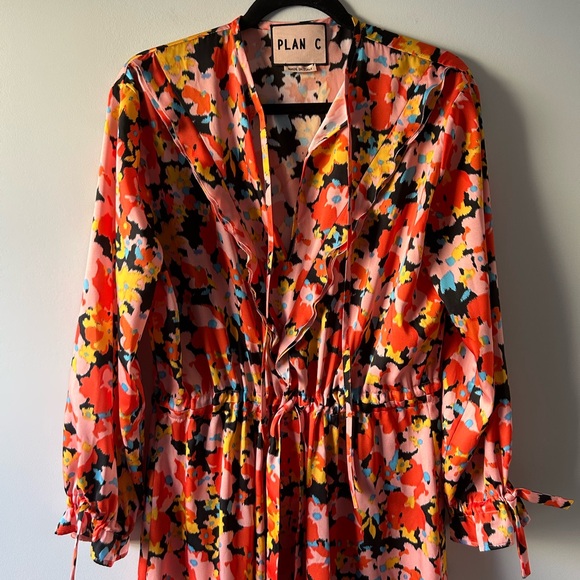 Plan C multi color printed maxi dress - Picture 2 of 6